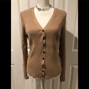 Worthington Tan Cardigan Sweater